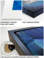 Canvas and paper print options for fine art prints.